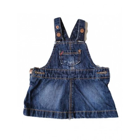 Salopetă de blugi in extenso, mărimea 0-3 luni