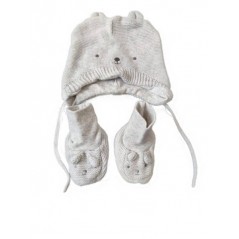 Set căciuliță cu botoșei, 0-3 luni
