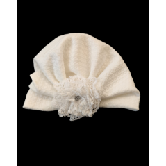 Turban fetițe alb Soffi Kids, 6 luni