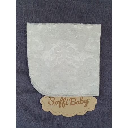 Batic alb botez, 25x25cm, 100% bumbac