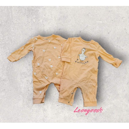 Set 2xSalopetă Fox&Bunny, 0-3 luni