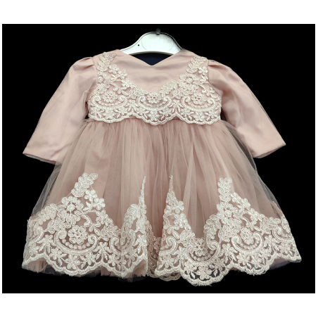 Set botez, 3 piese fetițe, 3-6 luni